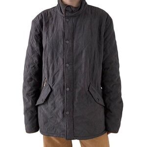 Barbour Mens Dusky Purple Quilted Full Zip Snap Jacket Sz XL